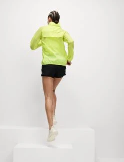 Stormwear Hooded Zip Up Running Jacket - Limeade -The Sports Edit Store goodmove stormwear hooded zip up running jacket limeade 6350 2