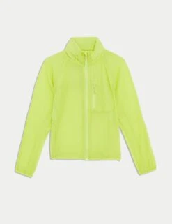 Stormwear Hooded Zip Up Running Jacket - Limeade -The Sports Edit Store goodmove stormwear hooded zip up running jacket limeade 6350 4