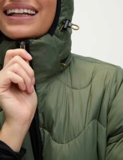 Stormwear Quilted Hooded Longline Puffer Coat - Dark Khaki 12 Stormwear Quilted Hooded Longline Puffer Coat - Dark Khaki -The Sports Edit Store goodmove stormwear quilted hooded longline puffer coat dark khaki 5975 3