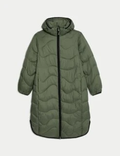 Stormwear Quilted Hooded Longline Puffer Coat - Dark Khaki 17 Stormwear Quilted Hooded Longline Puffer Coat - Dark Khaki -The Sports Edit Store goodmove stormwear quilted hooded longline puffer coat dark khaki 5975 8