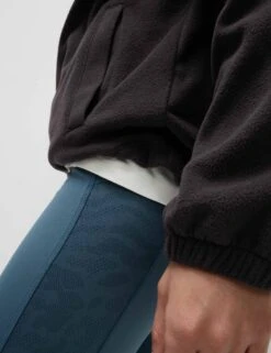 Thermal Half Zip Colour Block Fleece - Carbon -The Sports Edit Store goodmove thermal half zip colour block fleece carbon 6194 5