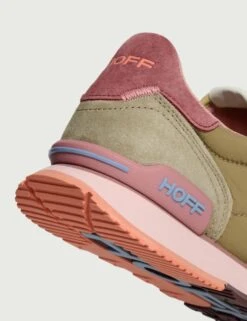 HOFF Track & Field Khaki Sneakers - Casual Leather & Textile Trainers -The Sports Edit Store hoff track field trainers khaki 22517001 3