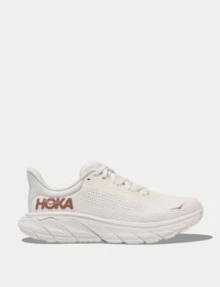 Hoka Arahi 7 Stability Running Shoes - Blanc De Blanc/Rose Gold