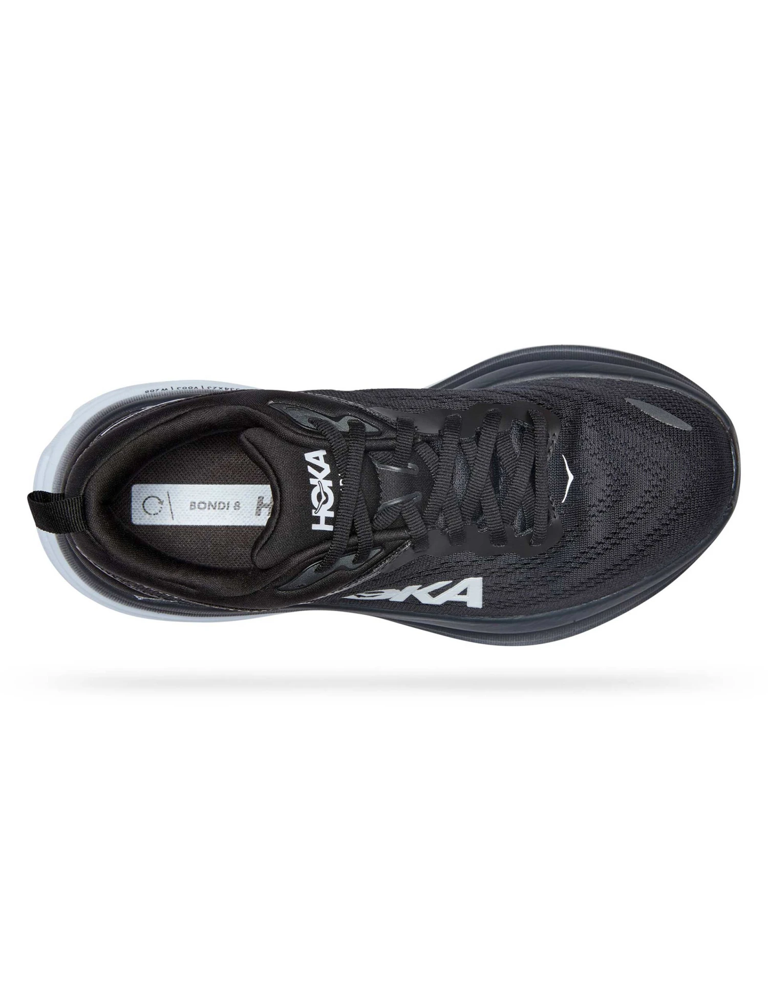 Hoka Bondi 8 Road Running Shoes - Black/White 7 Hoka Bondi 8 Road Running Shoes - Black/White - Image 5
