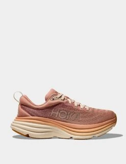 Hoka Bondi 8 Road Running Shoe - Sandstone/Cream
