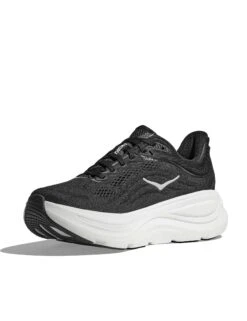 Hoka Bondi 9 - Black/White -The Sports Edit Store hoka bondi 9 shoes black white 1162012 bwht 3