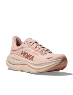 Hoka Bondi 9 - Rose Latte/Rose Cream -The Sports Edit Store hoka bondi 9 shoes rose latte cream 1162012 rltt 2
