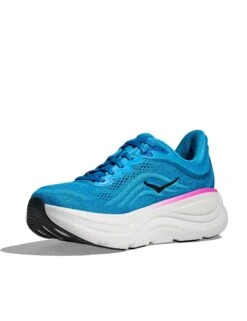 Hoka Bondi 9 - Skyward Blue/Neon Fuchsia -The Sports Edit Store hoka bondi 9 shoes skyward blue fuchsia 1162012 snnf 3