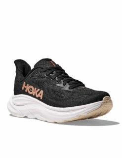 Hoka Clifton 10 - Black/Rose Gold -The Sports Edit Store hoka clifton 10 shoes black rose gold 1162031 brgl 2
