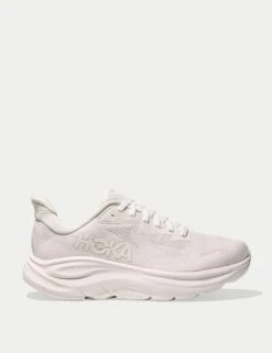 Hoka Clifton 10 - White: Lightweight Plush Road Running Shoes