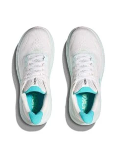 Hoka Clifton 10 - White/Cielo Blue Road Running Shoes -The Sports Edit Store hoka clifton 10 shoes white cielo blue 1162031 wtcl 2