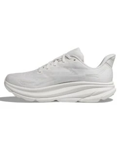 Hoka Clifton 9 Road Running Shoes - White/White -The Sports Edit Store hoka clifton 9 shoes white white 1127896 WWH 2