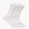 Hoka Crew Run Sock 3-Pack - White -The Sports Edit Store hoka crew run sock 3 pack white 1122931 whtwh 1