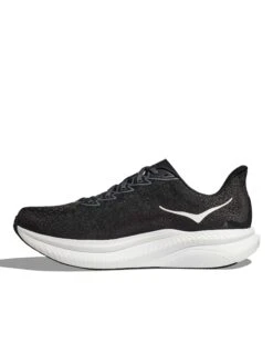 Hoka Mach 6 Road Running Shoes - Black/White -The Sports Edit Store hoka mach 6 shoes black white 1147810 bwht 2