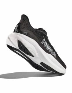 Hoka Mach 6 Road Running Shoes - Black/White -The Sports Edit Store hoka mach 6 shoes black white 1147810 bwht 6