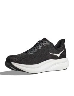 Hoka Mach 6 Road Running Shoes - Black/White -The Sports Edit Store hoka mach 6 shoes black white 1147810 bwht 7