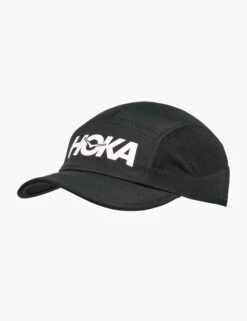 Hoka Run Hat - Black | Lightweight Performance Running Cap
