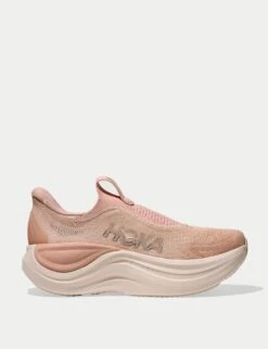 Hoka Skyward Laceless - Rose Latte/Rose Cream Recovery Shoes