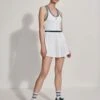 Varley Jane Court Dress 28" - White/Forest -The Sports Edit Store jane court dress 2