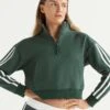 Rihanna Stripe Sweat - Deep Green -The Sports Edit Store lilybod rihanna stripe sweat deep green stripe lt127 dgw 1