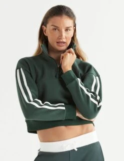 Rihanna Stripe Sweat - Deep Green -The Sports Edit Store lilybod rihanna stripe sweat deep green stripe lt127 dgw 2
