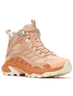 Merrell Moab Speed 2 Mid GORE-TEX Hiking Boots - Peach 12 Merrell Moab Speed 2 Mid GORE-TEX Hiking Boots - Peach -The Sports Edit Store merrell moab speed 2 mid gore tex boots peach J037832 6