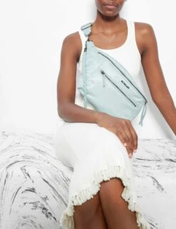 MZ Wallace Bowery Sling - Silver Blue 11 MZ Wallace Bowery Sling - Silver Blue -The Sports Edit Store mz wallace bowery sling silver blue 1347B1891 5