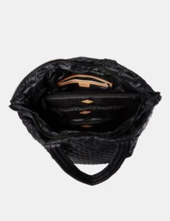 MZ Wallace Large Metro Tote - Black Quilted Travel and Gym Bag -The Sports Edit Store mz wallace large metro tote black 7