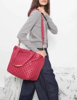 MZ Wallace Medium Metro Tote Deluxe - Dahlia 9 MZ Wallace Medium Metro Tote Deluxe - Dahlia -The Sports Edit Store mz wallace medium metro tote deluxe dahlia 1260x1943 4