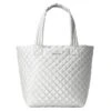 MZ Wallace Medium Metro Tote Deluxe - Oyster Metallic 1 MZ Wallace Medium Metro Tote Deluxe - Oyster Metallic -The Sports Edit Store mz wallace medium metro tote deluxe oyster metallic 1260x1917 1