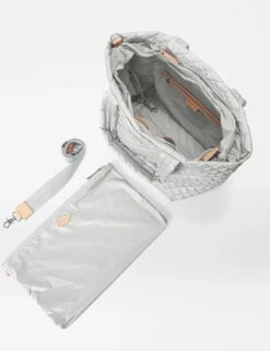 MZ Wallace Medium Metro Tote Deluxe - Oyster Metallic 8 MZ Wallace Medium Metro Tote Deluxe - Oyster Metallic -The Sports Edit Store mz wallace medium metro tote deluxe oyster metallic 1260x1917 3