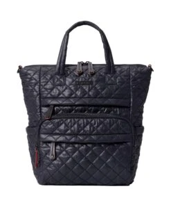 MZ Wallace Small Utility Backpack - Black Quilted Nylon