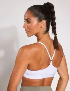 Nike Indy Light Support Sports Bra - White/Stone Mauve -The Sports Edit Store nike Indy Light Support Sports Bra White Stone Mauve FD1062 100 S White Stone Mauve 0003