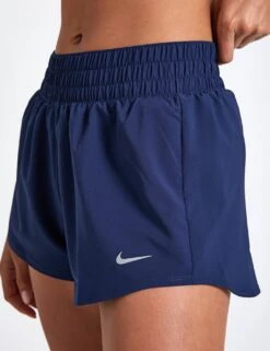 Nike One Dri-FIT 3" Brief-Lined Shorts - Midnight Navy/Reflective Silver -The Sports Edit Store nike One Dri FIT 3 Brief Lined Shorts Midnight Navy Reflective Silver DX6010 410XS 0011