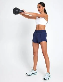 Nike One Dri-FIT 3" Brief-Lined Shorts - Midnight Navy/Reflective Silver -The Sports Edit Store nike One Dri FIT 3 Brief Lined Shorts Midnight Navy Reflective Silver DX6010 410XS 0015