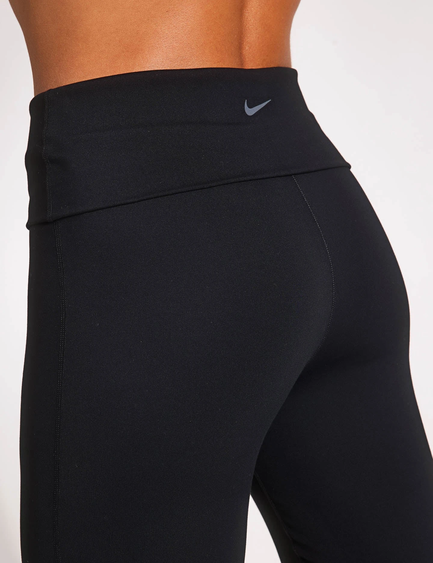 Nike One Dri-FIT Fold-Over Pants - Black 5 Nike One Dri-FIT Fold-Over Pants - Black - Image 3