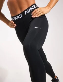 Nike Pro Leggings - Black/White -The Sports Edit Store nike Pro Leggings Black White CZ9779 010BLACK WHITES Black White 0023