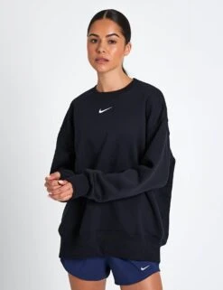 Nike Sportswear Phoenix Fleece Oversized Sweatshirt - Black/Sail