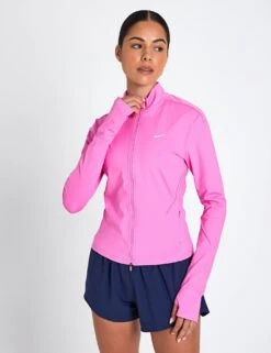 Nike Swift Dri-FIT Full-Zip Running Mid Layer - Playful Pink/Reflective Silver