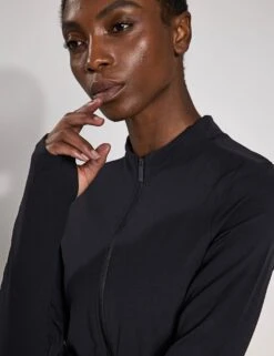 Nike Zenvy Full-Zip Long-Sleeve Top - Black/Cool Grey -The Sports Edit Store nike Zenvy Full Zip Long Sleeve Top Black Cool Grey FV7423 010BLACK COOL GREYS 0041