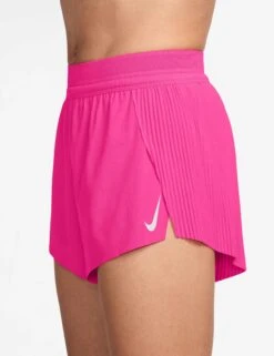 Nike AeroSwift Dri-FIT ADV 3" Running Shorts - Hyper Pink/Black -The Sports Edit Store nike aeroswift dri fit adv 3in running shorts pink black fn2328 645 3