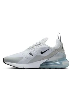 Nike Air Max 270 Shoes - Pure Platinum/Black/Light Smoke Grey -The Sports Edit Store nike air max 270 shoes platinum black grey ah6789 018 5