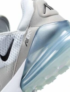 Nike Air Max 270 Shoes - Pure Platinum/Black/Light Smoke Grey -The Sports Edit Store nike air max 270 shoes platinum black grey ah6789 018 8