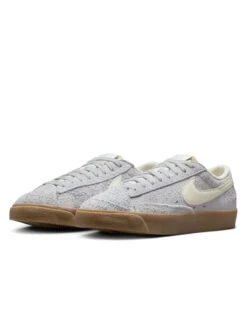 Nike Blazer Low '77 Vintage Shoes - Football Grey/Pale Ivory/Gum Light Brown -The Sports Edit Store nike blazer low 77 vintage shoes grey ivory brown fq8060 003 2