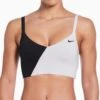 Colour Block V-Neck Midkini - Black 1 Colour Block V-Neck Midkini - Black -The Sports Edit Store nike colour block v neck midkini black nessf297 001 1