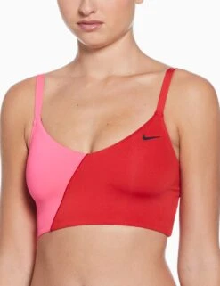 Colour Block V-Neck Midkini - University Red
