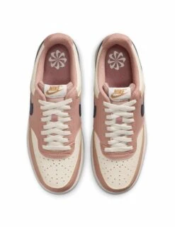 Nike Court Vision Low Next Nature Shoes in Particle Pink -The Sports Edit Store nike court vision low next nature shoes pink navy ivory dh3158 606 4