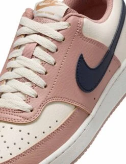 Nike Court Vision Low Next Nature Shoes in Particle Pink -The Sports Edit Store nike court vision low next nature shoes pink navy ivory dh3158 606 7