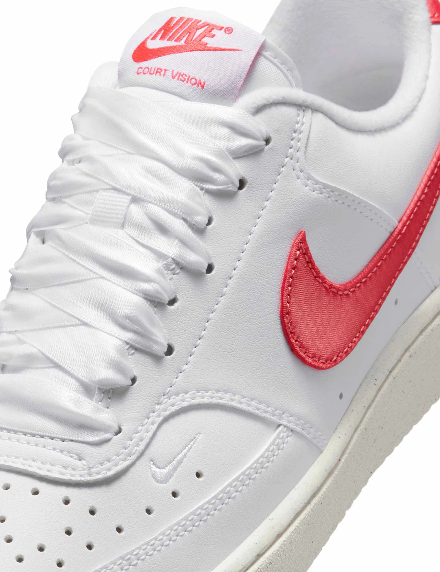 Nike Court Vision Low Next Nature Shoes - White/Magic Ember/Sail 9 Nike Court Vision Low Next Nature Shoes - White/Magic Ember/Sail - Image 7