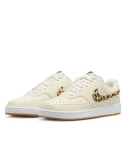 Nike Court Vision Low Shoes - Sail/Black/White/Flax Casual Trainers -The Sports Edit Store nike court vision shoes sail black white flax hf9552 100 2